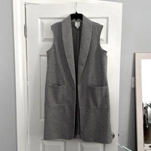 Long grey vest